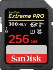 SanDisk 256GB Extreme PRO SDXC Card SD Card V90 Memory Card 8K 4K Full HD Video