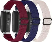 FitTurn Elastic Bands Compatible with Fitbit ACE 3/ ACE 2 Band for Kids Small Elastic Cloth Printed Fabric Wristbands Bracelet Watch Band Adjustable Stretch Soft Strap Accessories Bands Gift Girls