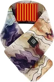 [Generic] Scarf And Hat Set Scarf USB Electric Heating Warm Merry Christmas Print Scarf Neck Cold Winter Warmth Scarf Hat And Scarf Set Toddler Boys