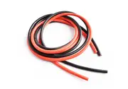Silicone Wire 1m Length of Red and Black 12AWG