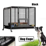 36" Dog Cage Crate Large Kennel Pet Dog Cage Metal Cage Removeable Tray