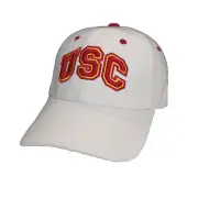 Top Of The World USC Trojans Hat Cap Mens Fitted One Fit OSFM White NCAA