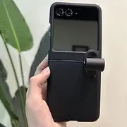 [MistWorld] for Motorola razr 40 Ultra Hand Strap Protective case，for Moto razr+ 2023 Premium Feel Leather case，razr 40Ultra case with Stand