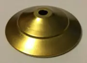 New 3 3/4" Solid Spun Brass Vase Cap, Lamp Cap, Unfinished Brass, 1/8 IP VC610U