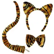 Plush Tiger Set - Ears & Tail - Instant Costume Accessory - One Size