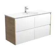 Fienza Rotondo Amato 1200 Wall Hung Vanity Scandi Oak Panels ROT120BWS