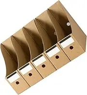 Tofficu 1Set File Document Storage Rack Office Files Organizer Modern Desktop Bookshelf for Magazines Catalogs and Folders Stylish Paper Holder for Home Office Use