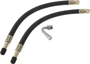 X AUTOHAUX 1 Set 45 Degrees Copper Tire Valve Extension with Flexible Plastic 250mm Tyre Valve Stem Extender for Car Motorcycle RV Truck Bike