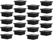 Hoement Square Plugs for Furniture 20pcs Plastic Plugs for Square Holes Protective Covers