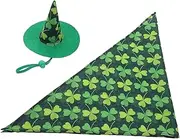 BAZEITFLOW 1 Set Adorable Pet Accessory Dog Hat Bib for Parties Festivals Photo Shoots Cool Comfortable Cats
