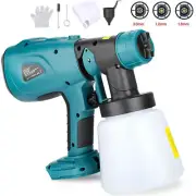 800ML Electric Spray Gun for Makita 18V Li-ion Battery Cordless Paint Sprayer US