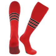 OTC Baseball, Softball Socks Red/Black/White Striped Multiple Sizes TCK USA