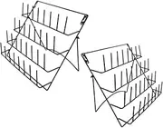 HOMOCONO Sturdy Iron Wall Racks 2 Pcs Wire Grid Rack for Cup Drying Displaying Modern Kitchen Dec