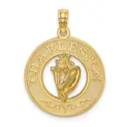 14k Yellow Gold CHARLESTON Conch Shell Charm