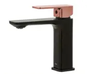 ikon SETO Basin Mixer Tap - Black & Rose Gold
