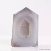 300g 90mm Natural Druzy Agate Geode Quartz Crystal Tower Point Healing Chakra