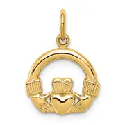10k Yellow Gold Claddagh Charm