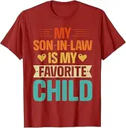 [Arhelicw] My Son in Law is My Favorite Child Funny Fathers Day Men T-Shirt
