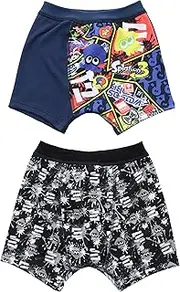 [Bandai Hobby] Splatoon 3 Boxer Briefs, Squid, Octopus, Boxer, Front Closure, Underwear, Pants, Boys, Cotton Blend, Inner, Charafuru Inner, Set of 2, B Pattern, Assorted