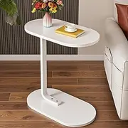 Home Side Tables for Small Spaces，Sofa Side Table Small Coffee Table Anti-Rust Waterproof, End Tables for Living Room Bedroom Balcony Office (Beige)