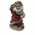 Department 56 Christmas Santa Claus Cookie Jar Peggy Toole 2001 Hand Painted