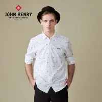 在飛比找Yahoo奇摩購物中心優惠-JOHN HENRY 趣味熱帶水果印花襯衫