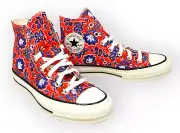Converse Chuck Taylor 70 High Paisley Habanero Red 171072C Mens Sz 9 NWB