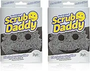 Scrub Daddy The Original Style Collection- Modern Neutral Gray Shade, FlexTexture, Soft in Warm Water, Firm in Cold, Deep Cleaning, Dishwasher Safe, Multi-use, Scratch Free, Odor Resistant, 2ct