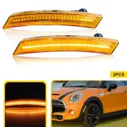 2pcs Yellow Amber LED Front Fender Side Marker Light For 2007-2015 MINI Cooper D (for: Mini)