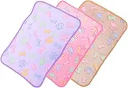 Generic 3pcs Guinea Pig Flannel Blankets Washable Cage Liners for Small Animals Soft Fleece Bedding Comfortable and Absorbent Pet Blankets
