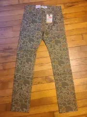Levi's 510 Pants Kids Size 16 (28x28) Skinny Fit Olive Cloud Camo - $48 NWT!