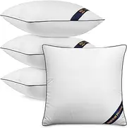 Utopia Bedding Throw Pillow Inserts (Pack of 4, White), 18 x 18 Inches Decorative Indoor Pillows for Sofa, Bed, Couch, Cushion Sham Stuffer