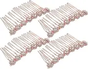 EPIGEIST Glamorous Hair Comb Set Alloy Rhinestone Bang Comb for Women 4pcs for Special Occasions
