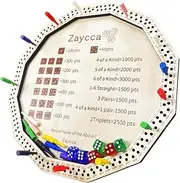 Dice Tray,Dice Game Board | Classic Portable Wooden Funny Family Tray Games for Adults Women Men for Home and Travel