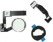 YESUN Home Button Flex Cable Assembly + Home Key Rubber Gasket and Spacer Holder for iPad Pro 10.5, 12.9 2nd, Air 3 2019 (White)