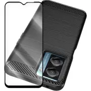 Bundle of Screen Protector Soft Carbon Fiber Case for OnePlus Nord N300 5G Phone