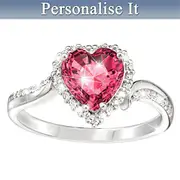 "The Heart Of You" Personalised Crystal Birthstone Ring