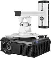 Projector Bracket Office Universal Aluminum Alloy Projector Bracket Rotating Projector Ceiling Wall Mount Bracket Projector Holder(White)