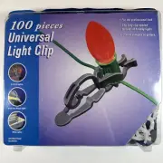 Gemmy 100 Pieces Universal Holiday Light Clips White - Shingle, Tile, Or Gutter