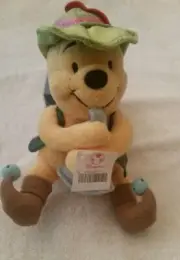 DISNEY STORE EXCLUSIVE "MUSIC" POOH WITH "HORN" 8" BEANBAG WINNIE THE POOH