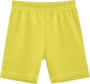 [RPLIFE] Girls Cotton Lined Shorts Mimosa Print, Breathable Bike Shorts for Under Dresses, Summer Clothes for Kids, 4-10 Years, Mimosa, 10 Years
