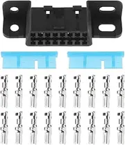 eMagTech OBD2 16 Pin Female Wire Socket Connector OBDII Car Auto Adapter J1962 OBD 2 Plug Shell Kit for Vehicle Fixed Harness Female Assembled Plug Dash Port