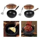 9.45inch Wok Pan Boiling Induction Cooker Cookware for Camping Home Kitchen