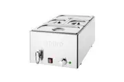 Apuro Bain-Marie with Tap & Pans 2x GN 1/3 2x GN 1/6 - Portable Bain Maries (FT692-A) - FT692-A