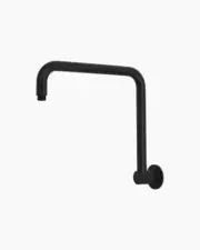 Bathroom Round Gooseneck Shower Arm Wall Hung Mounted Brass Black NEW