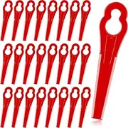 EZONEDEAL Replacement Plastic Blades Sets for Cordless Grass Trimmer, Replacement Grass Trimmer Blades for Cordless Lawnmower Garden Lawn Mower Whipper Snipper Plastic Blades 100PCS-Red