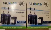 Nukote Ink Jet Refill Kit Black Two 2 Pk For HP, Lexmark & Dell Cartridges WM196