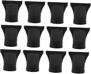 Hair Dryer Diffuser Nozzle 12 Pcs Black PC Nozzles Replacement for Blow Dryer Styling Accessory