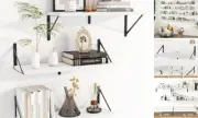 24 Inches White Floating Shelves,8 Inches Deep Wall Bookshelf Mounted