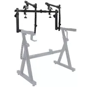 2-Tier Adjustable Keyboard Stand Extender Arms w/ Straps for Square Tube Z-Stand